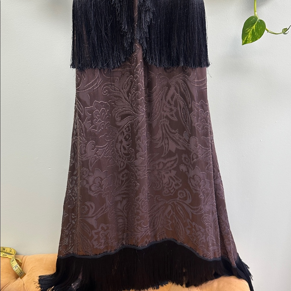 Anthropologie Black and Brown Midi Dress - Picture 6 of 7